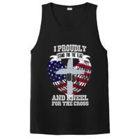 I Proudly Stand For The Flag And Kneel For The Cross PosiCharge Competitor Tank