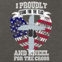 I Proudly Stand For The Flag And Kneel For The Cross Cotton Canvas Backpack