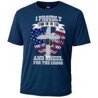 I Proudly Stand For The Flag And Kneel For The Cross Performance Shirt