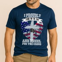 I Proudly Stand For The Flag And Kneel For The Cross Performance Shirt