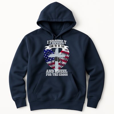 I Proudly Stand For The Flag And Kneel For The Cross Hoodie