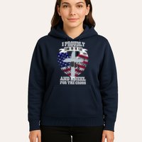 I Proudly Stand For The Flag And Kneel For The Cross Hoodie