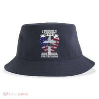 I Proudly Stand For The Flag And Kneel For The Cross Sustainable Bucket Hat