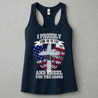 I Proudly Stand For The Flag And Kneel For The Cross Womens Tank Top