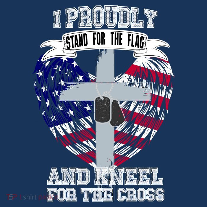 I Proudly Stand For The Flag And Kneel For The Cross Tank Top