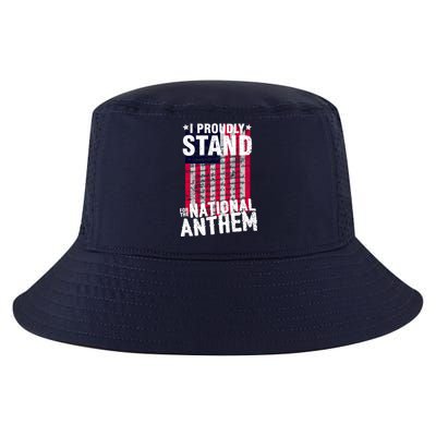 I Proudly Stand For The National Anthem Pledge Cool Comfort Performance Bucket Hat