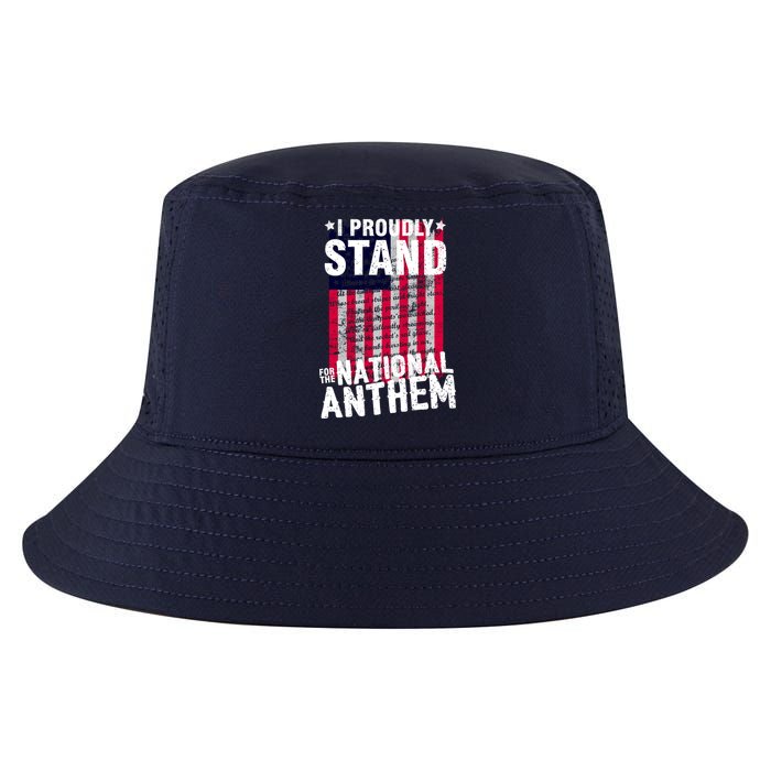 I Proudly Stand For The National Anthem Pledge Cool Comfort Performance Bucket Hat