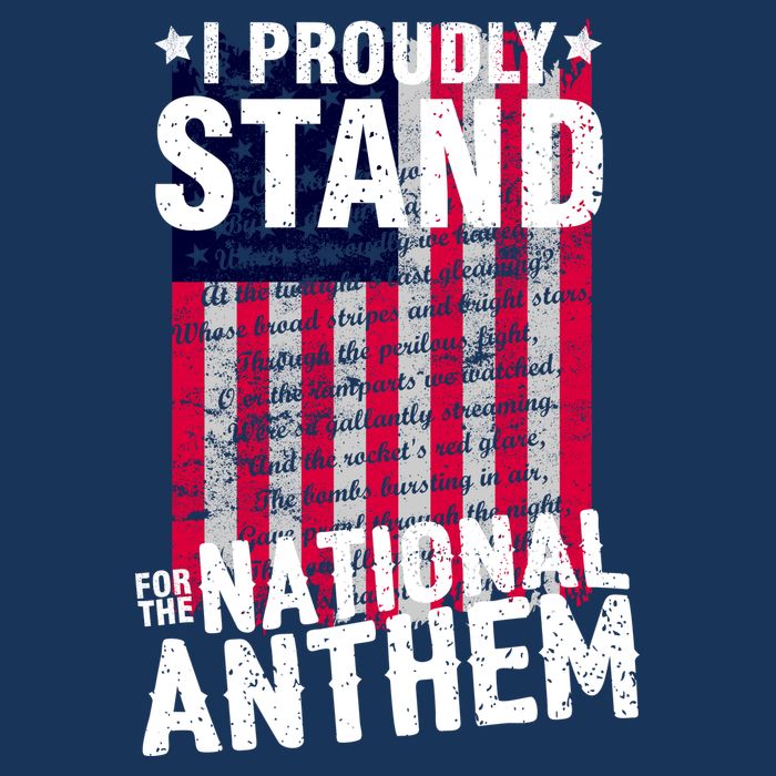 I Proudly Stand For The National Anthem Pledge Cool Comfort Performance Bucket Hat