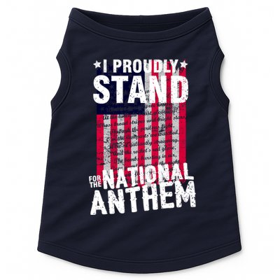 I Proudly Stand For The National Anthem Pledge Doggie Tank