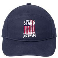 I Proudly Stand For The National Anthem Pledge 7-Panel Snapback Hat