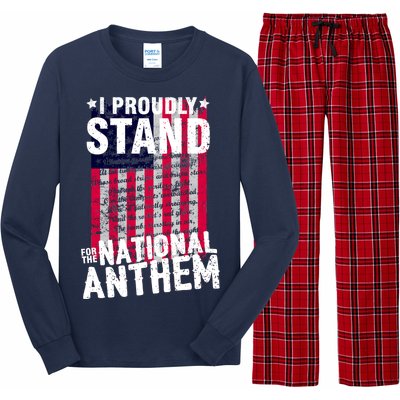 I Proudly Stand For The National Anthem Pledge Long Sleeve Pajama Set