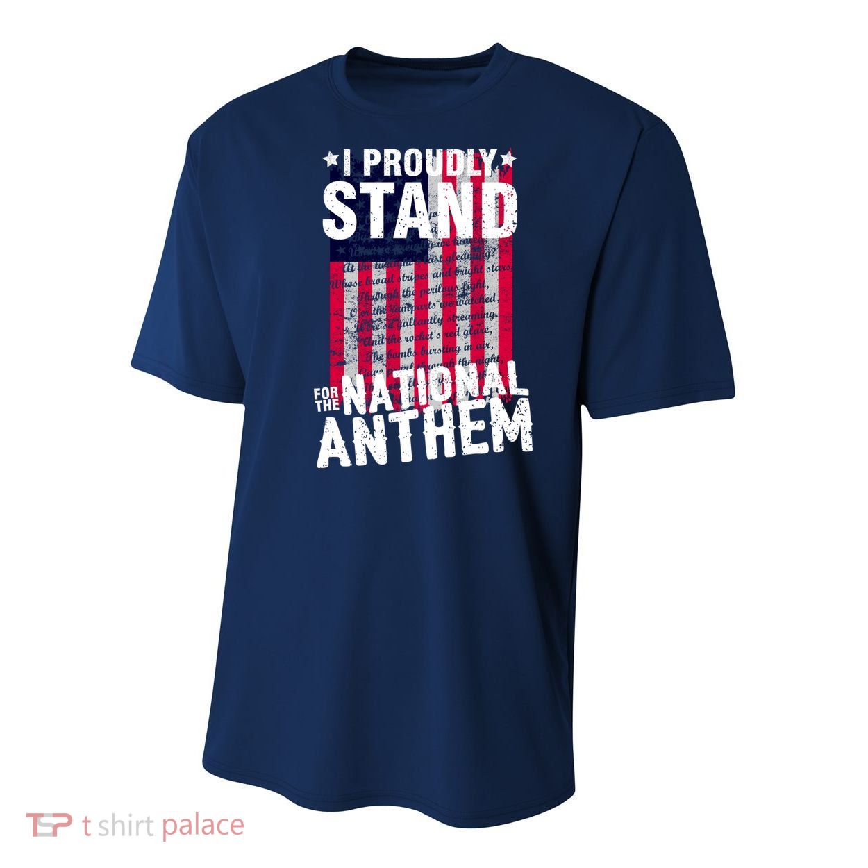 I Proudly Stand For The National Anthem Pledge Youth Performance Sprint T-Shirt