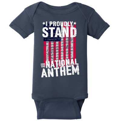 I Proudly Stand For The National Anthem Pledge Baby Bodysuit