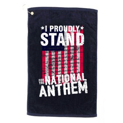 I Proudly Stand For The National Anthem Pledge Golf Towel