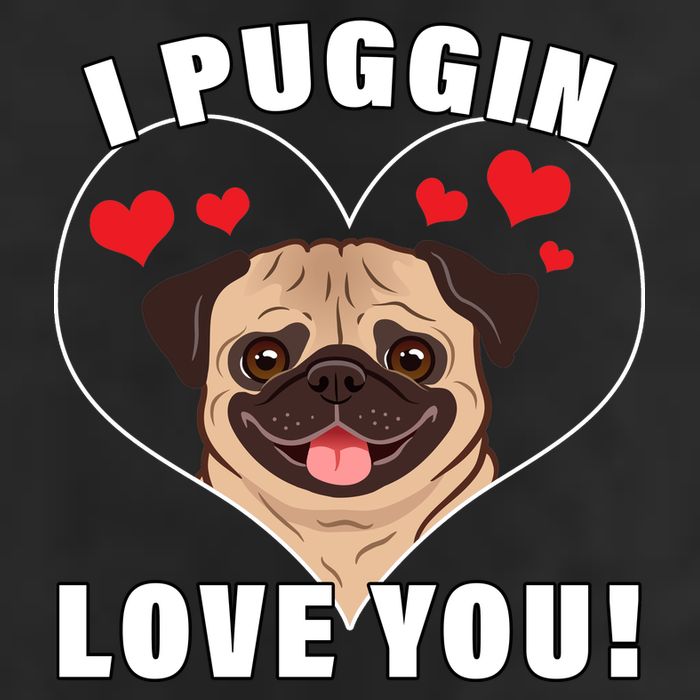 I Puggin Love You Adult Drive Performance Visor