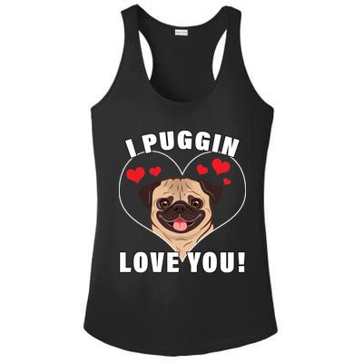 I Puggin Love You Ladies PosiCharge Competitor Racerback Tank