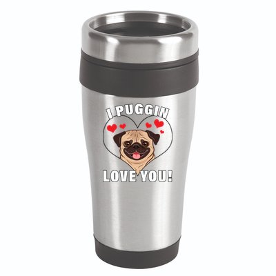 I Puggin Love You 16oz Travel Tumbler