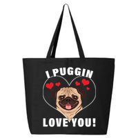 I Puggin Love You 25L Jumbo Tote