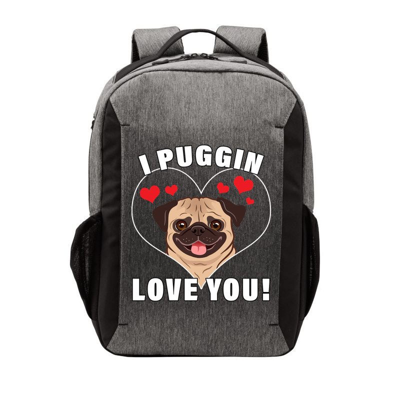 I Puggin Love You Vector Backpack