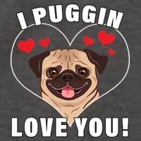 I Puggin Love You Vector Backpack