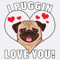 I Puggin Love You Garment-Dyed Sweatshirt