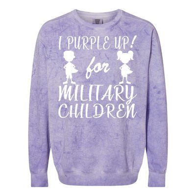 I Purple Up For Military Children Month Colorblast Crewneck Sweatshirt