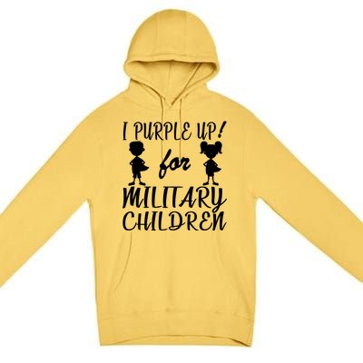 I Purple Up For Military Children Month Premium Pullover Hoodie