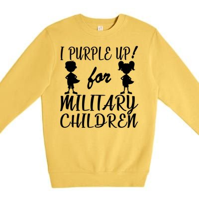 I Purple Up For Military Children Month Premium Crewneck Sweatshirt