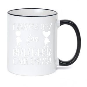 I Purple Up For Military Children Month 11oz Black Color Changing Mug