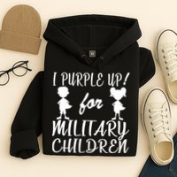I Purple Up For Military Children Month Hoodie