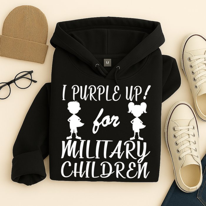 I Purple Up For Military Children Month Hoodie