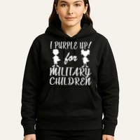 I Purple Up For Military Children Month Hoodie