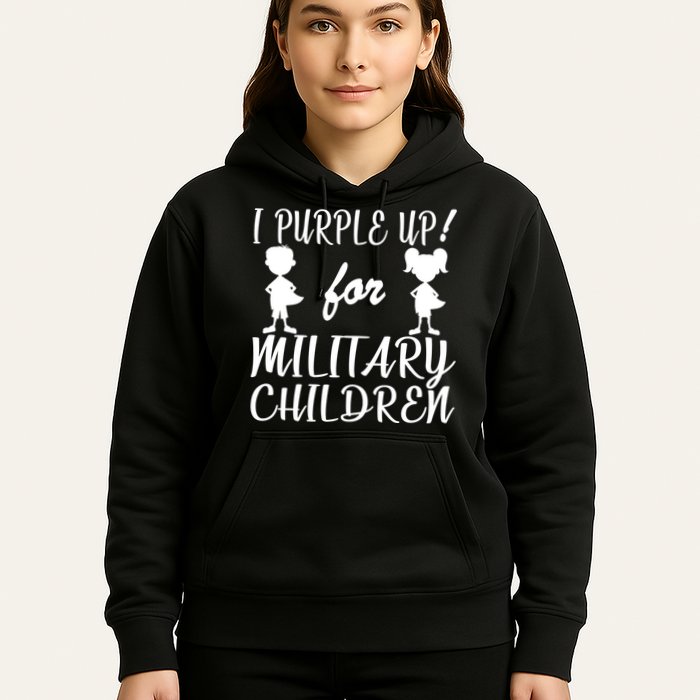 I Purple Up For Military Children Month Hoodie