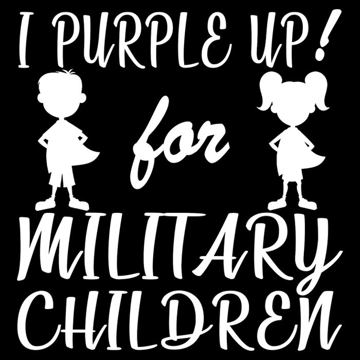 I Purple Up For Military Children Month Hoodie