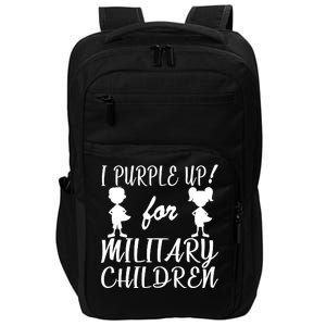 I Purple Up For Military Children Month Impact Tech Backpack