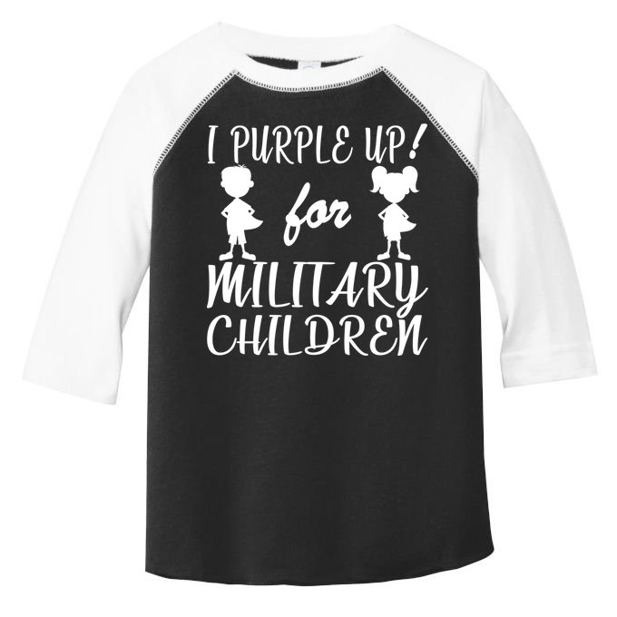 I Purple Up For Military Children Month Toddler Fine Jersey T-Shirt