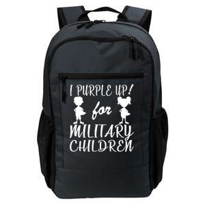 I Purple Up For Military Children Month Daily Commute Backpack