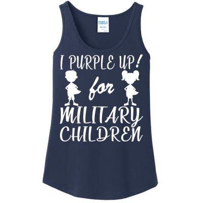 I Purple Up For Military Children Month Ladies Essential Tank