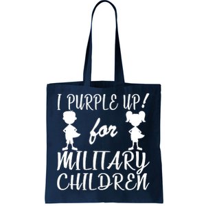 I Purple Up For Military Children Month Tote Bag