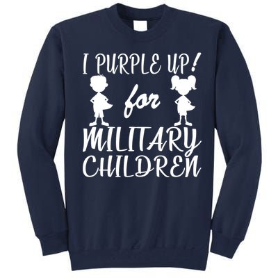 I Purple Up For Military Children Month Tall Sweatshirt