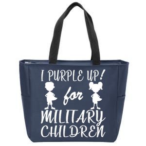 I Purple Up For Military Children Month Zip Tote Bag