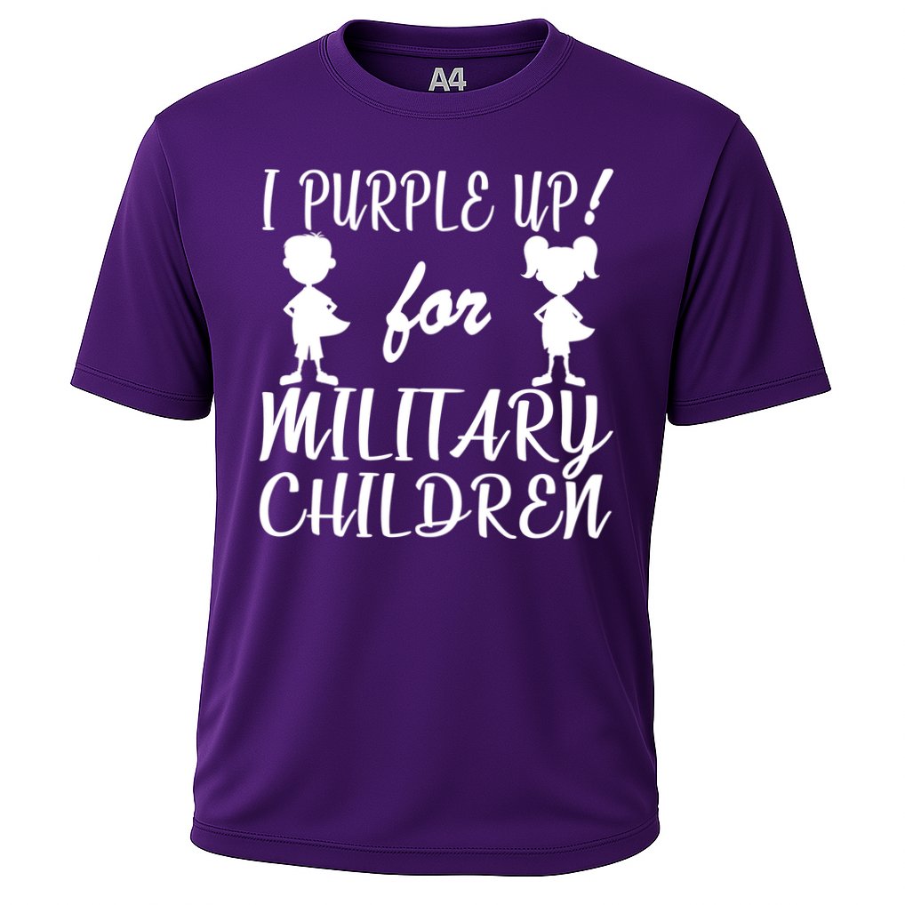 I Purple Up For Military Children Month Cooling Performance Crew T-Shirt