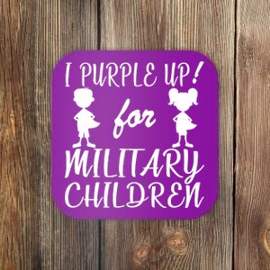 I Purple Up For Military Children Month Coaster