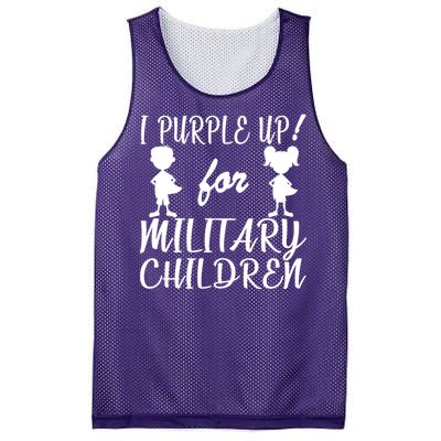 I Purple Up For Military Children Month Mesh Reversible Basketball Jersey Tank