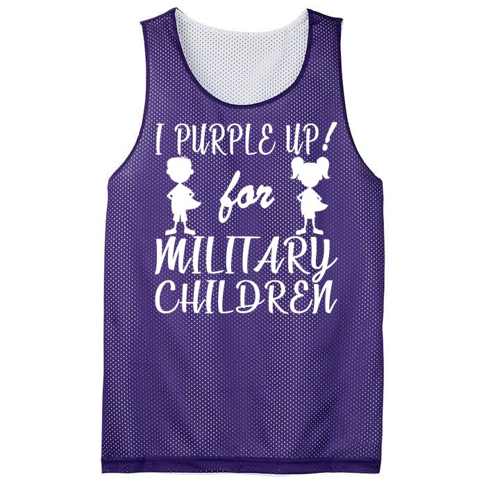 I Purple Up For Military Children Month Mesh Reversible Basketball Jersey Tank