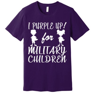 I Purple Up For Military Children Month Premium T-Shirt