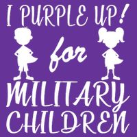 I Purple Up For Military Children Month Baby Bodysuit