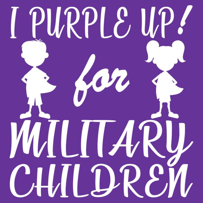 I Purple Up For Military Children Month Baby Bodysuit