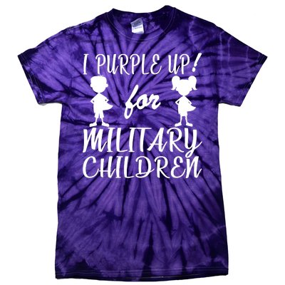 I Purple Up For Military Children Month Tie-Dye T-Shirt