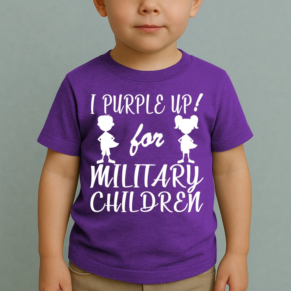 I Purple Up For Military Children Month Toddler T-Shirt